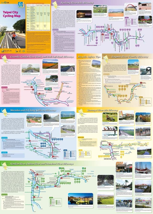 Mapa pasów rowerowych Taipei