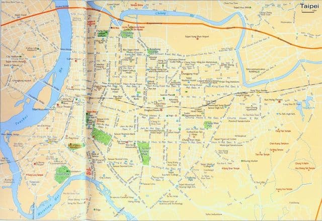 Mapa ulic Taipei