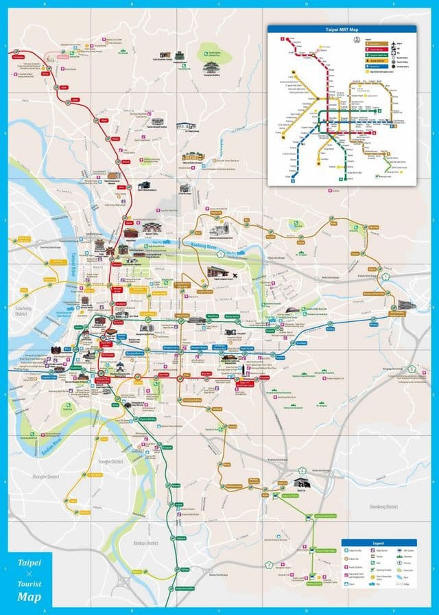 Mapa transportowa Taipei